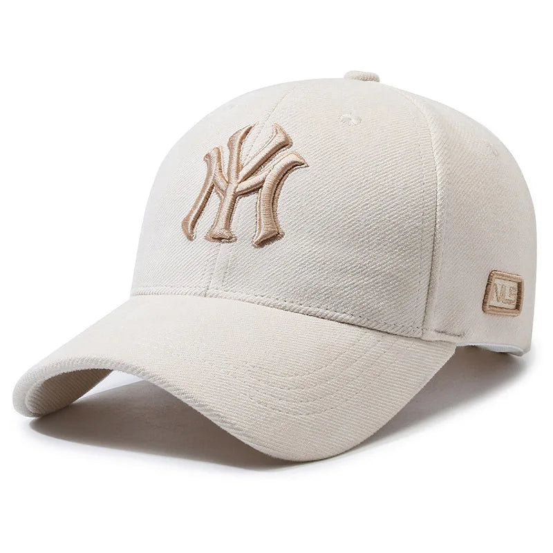 Modische Baseballkappe mit gestickten Buchstaben für Männer und Frauen, verstellbarer Unisex-Paar-passender Sonnenhut, trendige lässige Duck Bill Cap