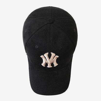 Modische Baseballkappe mit gestickten Buchstaben für Männer und Frauen, verstellbarer Unisex-Paar-passender Sonnenhut, trendige lässige Duck Bill Cap