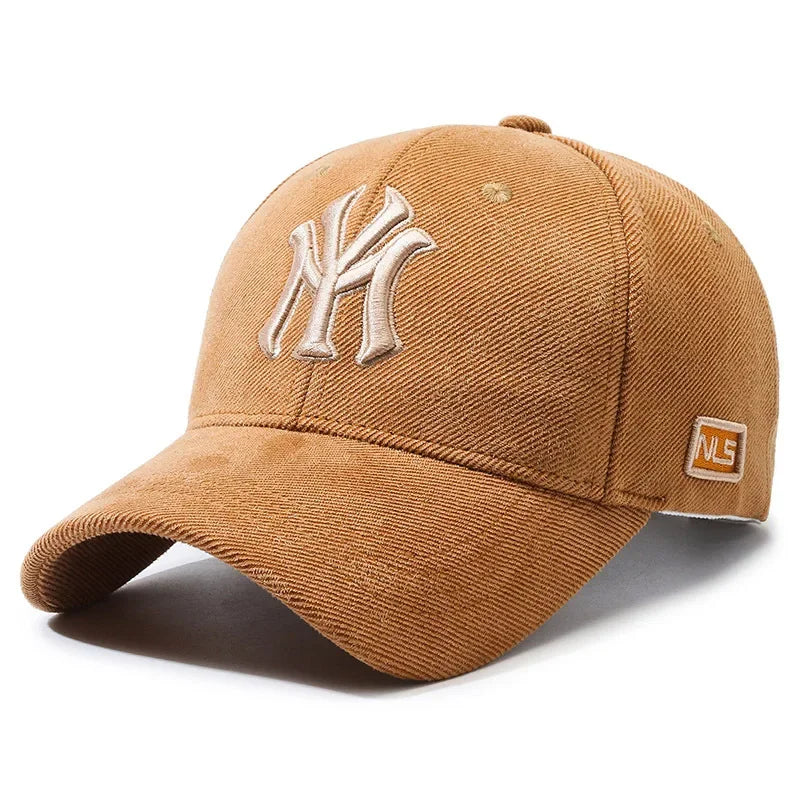 Modische Baseballkappe mit gestickten Buchstaben für Männer und Frauen, verstellbarer Unisex-Paar-passender Sonnenhut, trendige lässige Duck Bill Cap
