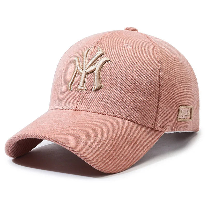 Modische Baseballkappe mit gestickten Buchstaben für Männer und Frauen, verstellbarer Unisex-Paar-passender Sonnenhut, trendige lässige Duck Bill Cap