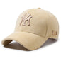 Modische Baseballkappe mit gestickten Buchstaben für Männer und Frauen, verstellbarer Unisex-Paar-passender Sonnenhut, trendige lässige Duck Bill Cap