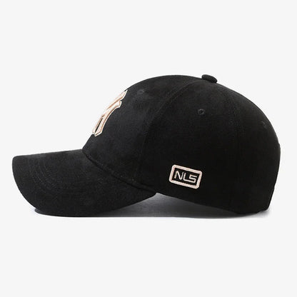 Modische Baseballkappe mit gestickten Buchstaben für Männer und Frauen, verstellbarer Unisex-Paar-passender Sonnenhut, trendige lässige Duck Bill Cap